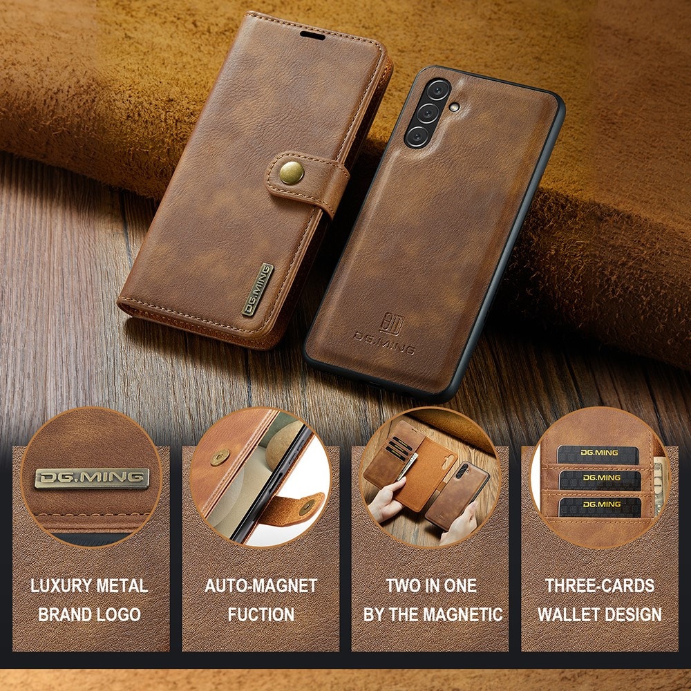 Magnet Wallet Samsung Galaxy A04s Cognac