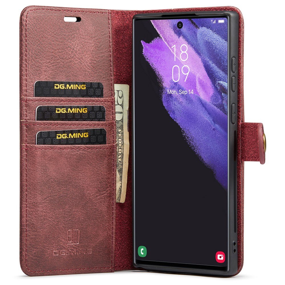 Magnet Wallet Samsung Galaxy S22 Ultra Punainen