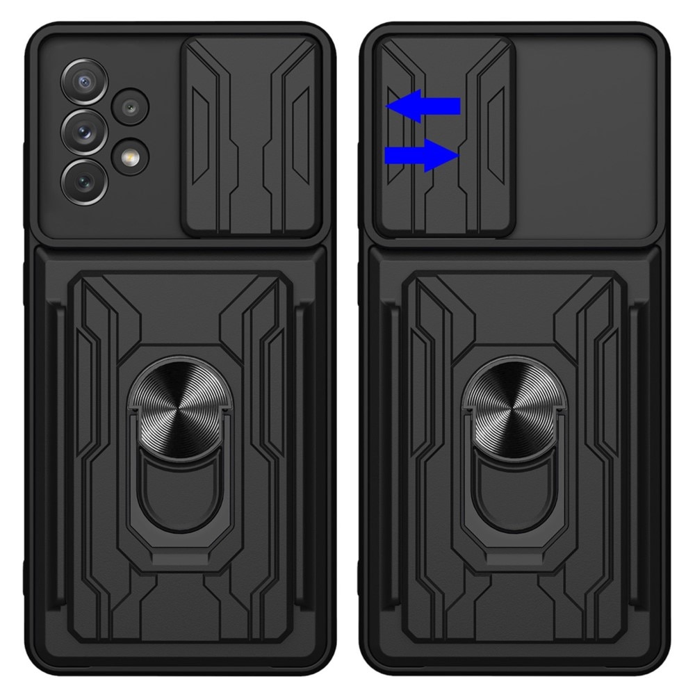 Hybrid Card Slot Case+Camera Protection Samsung Galaxy A33 musta