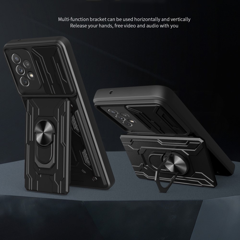 Hybrid Card Slot Case+Camera Protection Galaxy A53 musta