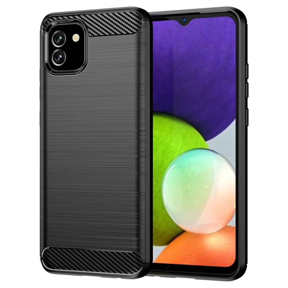 Samsung Galaxy A03 Kuori TPU Brushed Musta