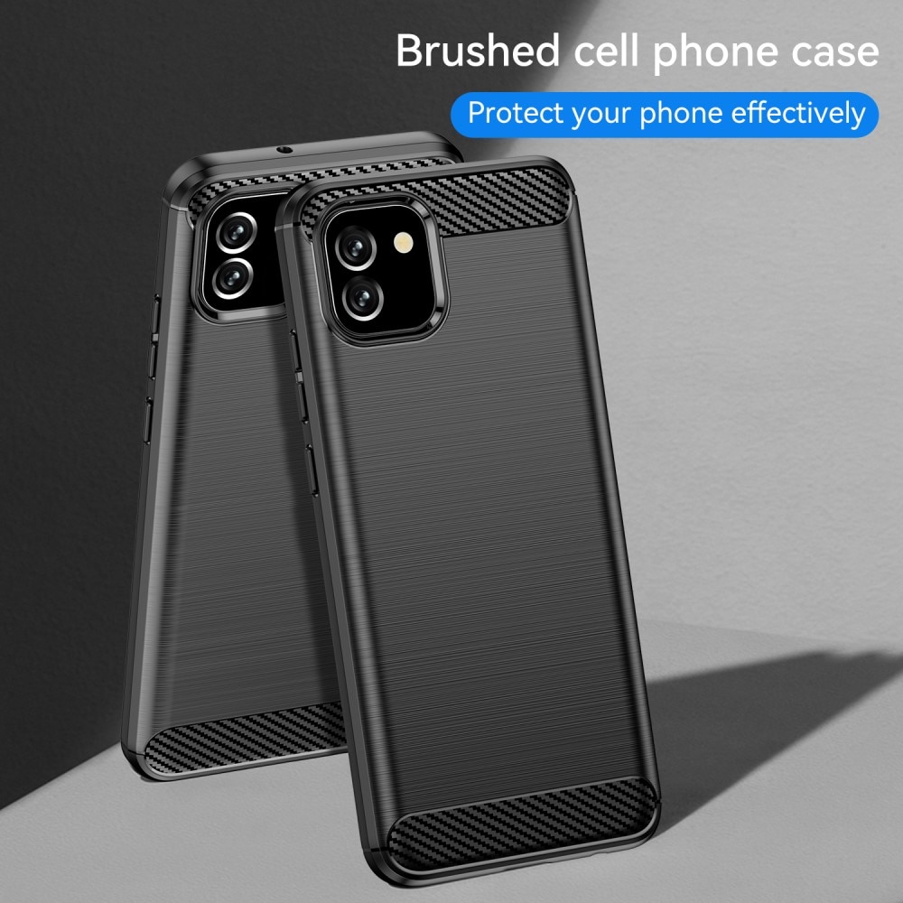 Samsung Galaxy A03 Kuori TPU Brushed Musta