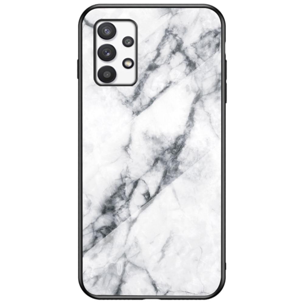 Panssarilasi Kuori Samsung Galaxy A53 valkoinen marmori
