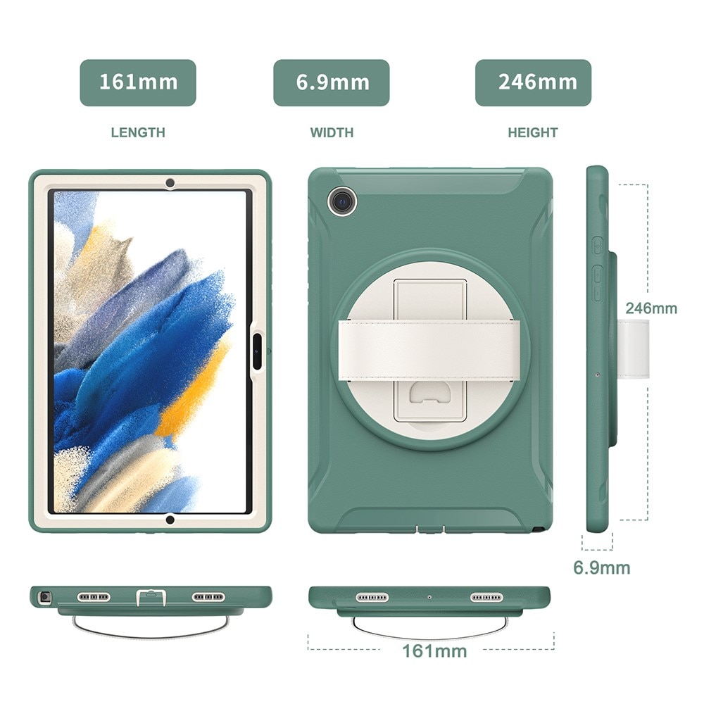Iskunkestävä Hybridikuori Samsung Galaxy Tab A8 10.5 vihreä
