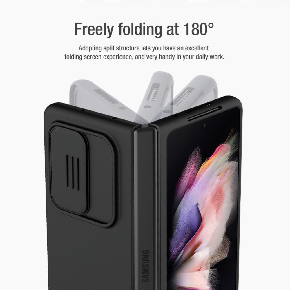 Soft CamShield Kuori Galaxy Z Fold 3 musta