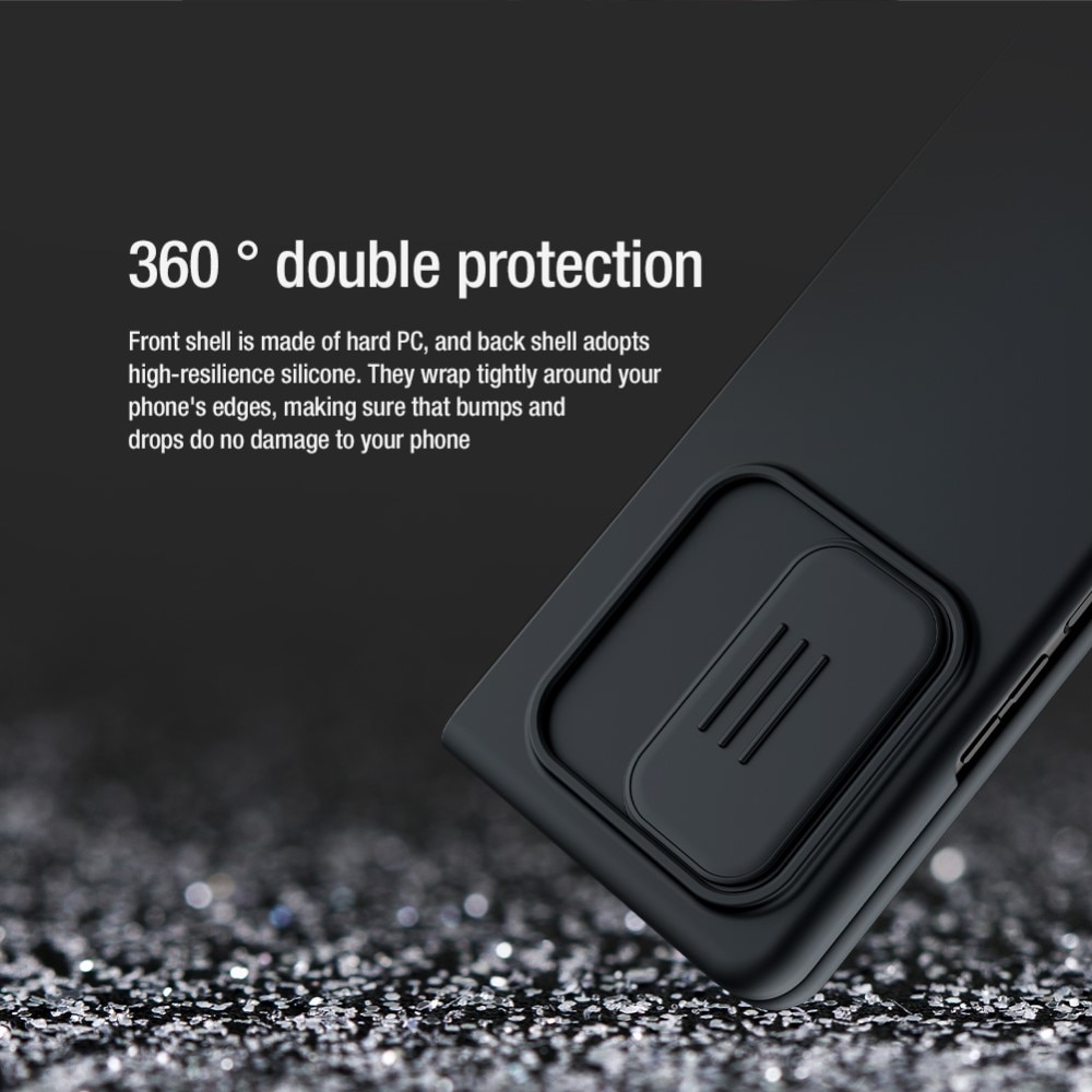 Soft CamShield Kuori Galaxy Z Fold 4 musta