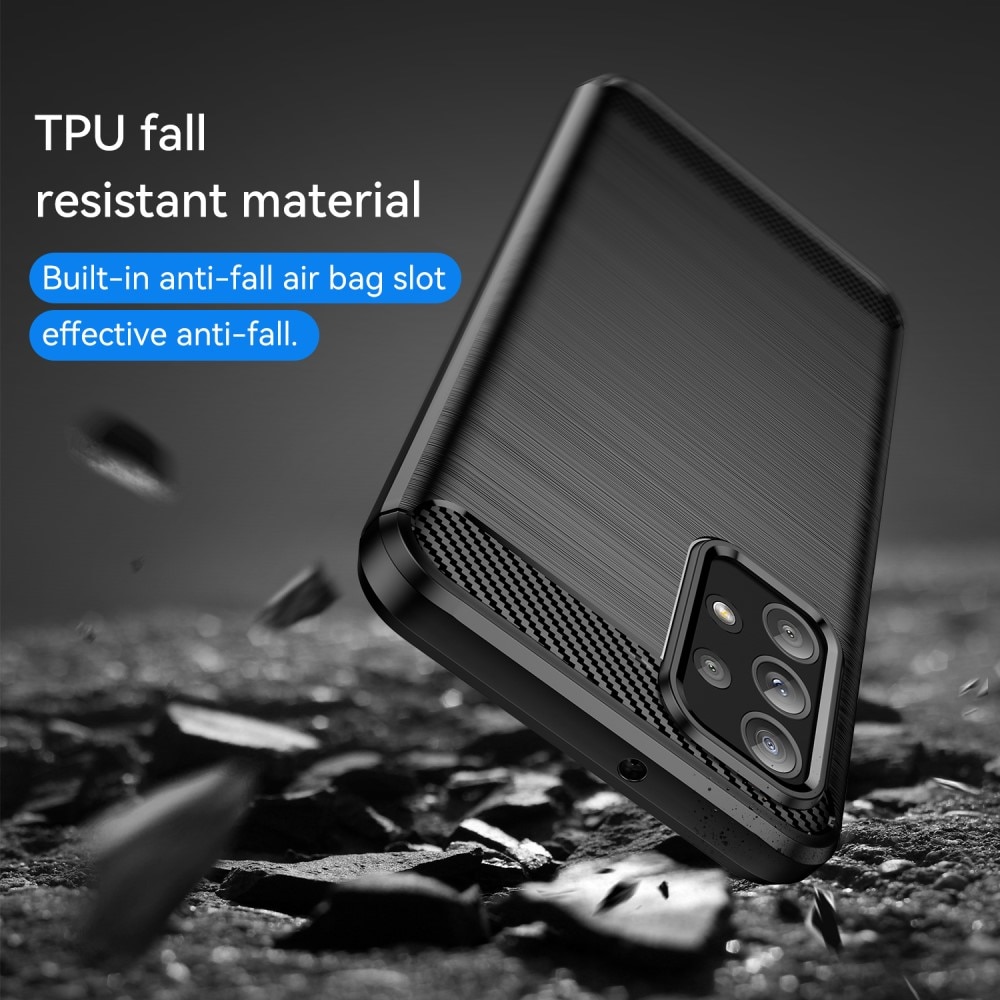 Samsung Galaxy A23 Kuori TPU Brushed Musta