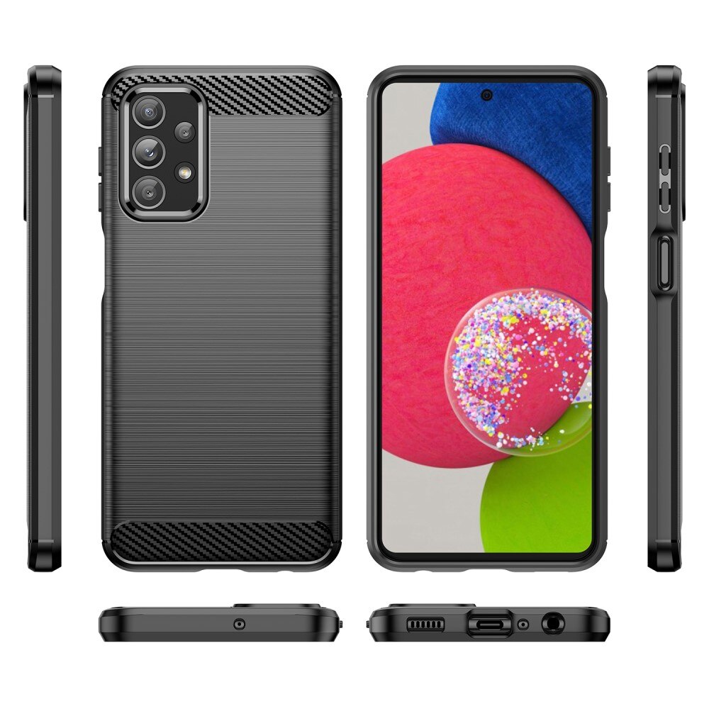 Samsung Galaxy A23 Kuori TPU Brushed Musta