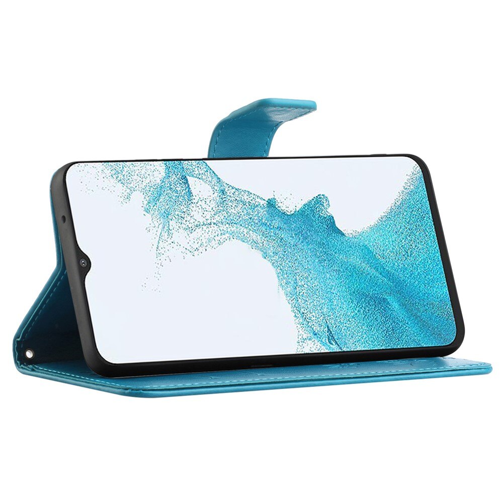 Nahkakotelo Perhonen Samsung Galaxy A23 Sininen