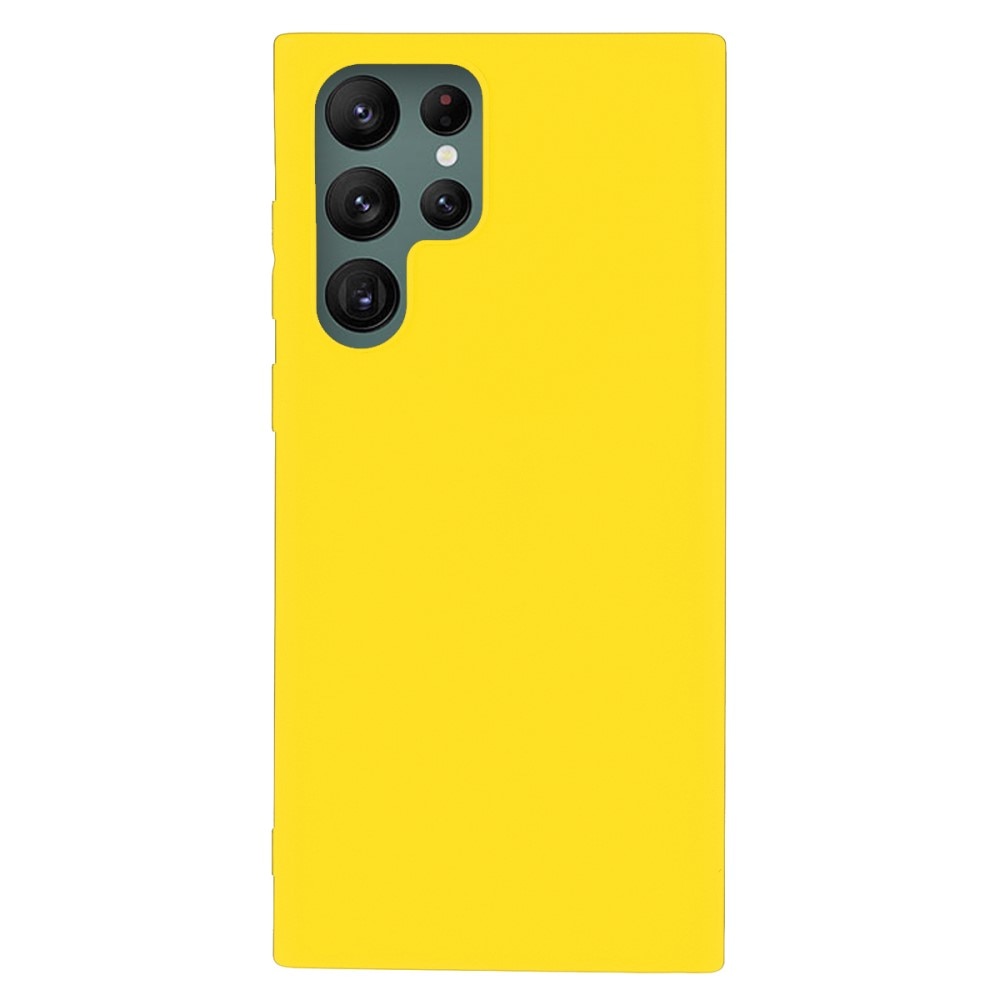 TPU suojakuori Samsung Galaxy S22 Ultra keltainen