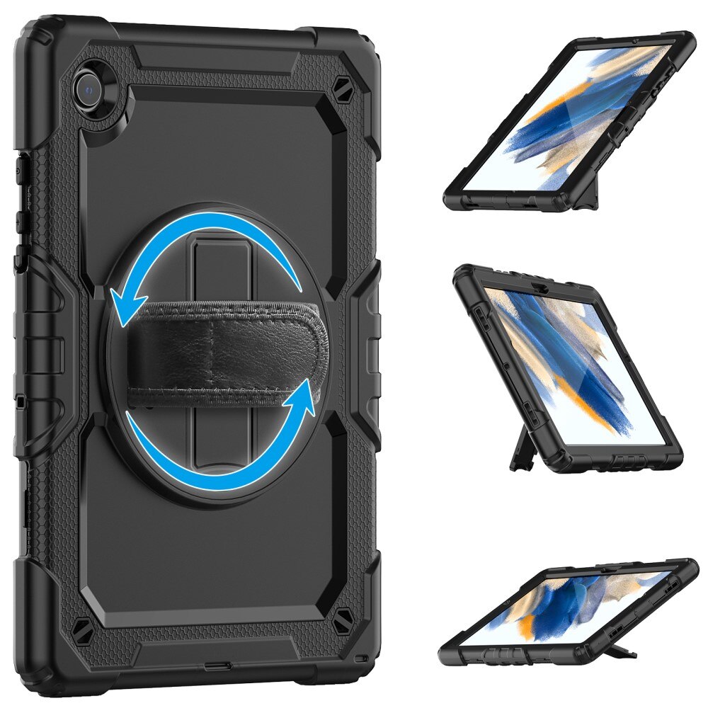 Iskunkestävä Full Protection Hybridikuori Samsung Galaxy Tab A8 10.5 musta