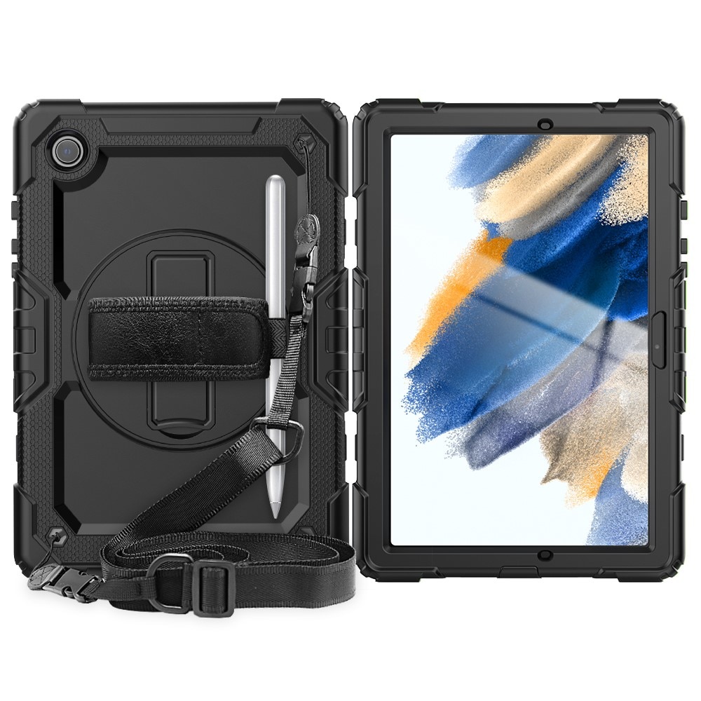 Iskunkestävä Full Protection Hybridikuori Samsung Galaxy Tab A8 10.5 musta