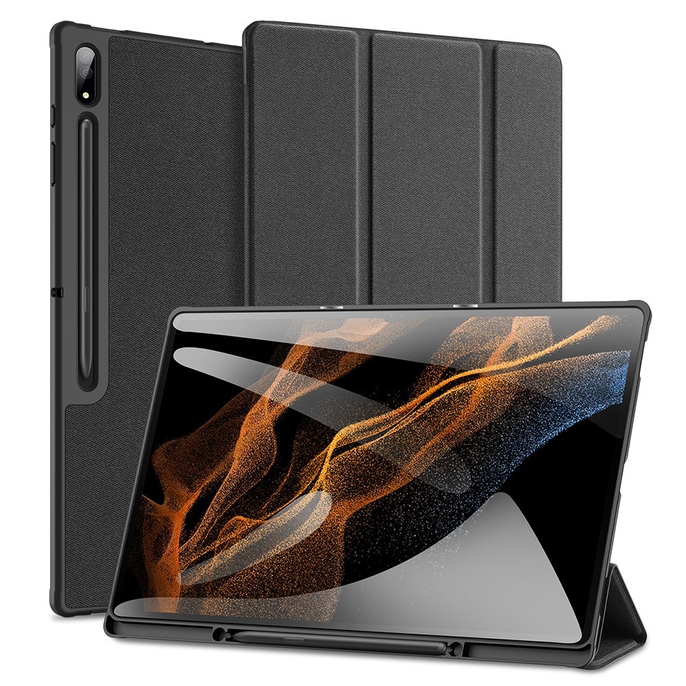 Domo Tri-fold Case Samsung Galaxy Tab S8 Ultra - Black