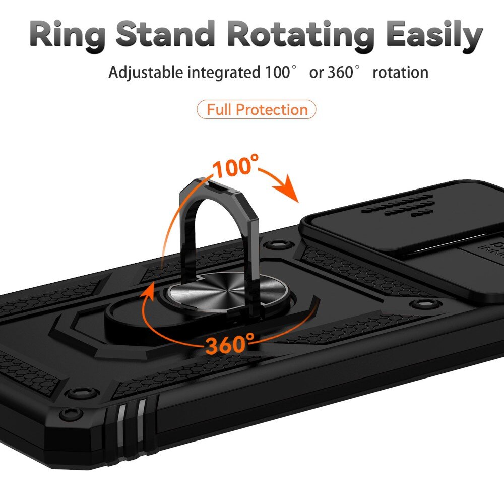 Hybridikuori Tech Ring+Kamerasuojalla Samsung Galaxy A53 musta