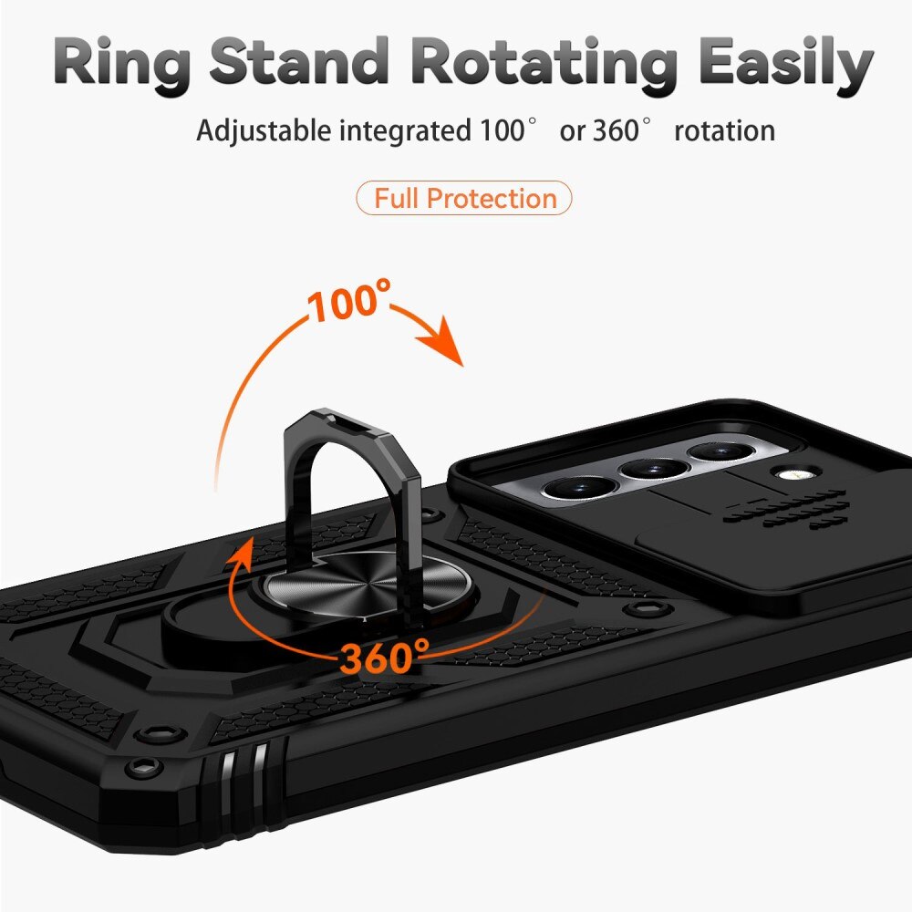 Hybridikuori Ring+Camera Protection Samsung Galaxy S22 musta