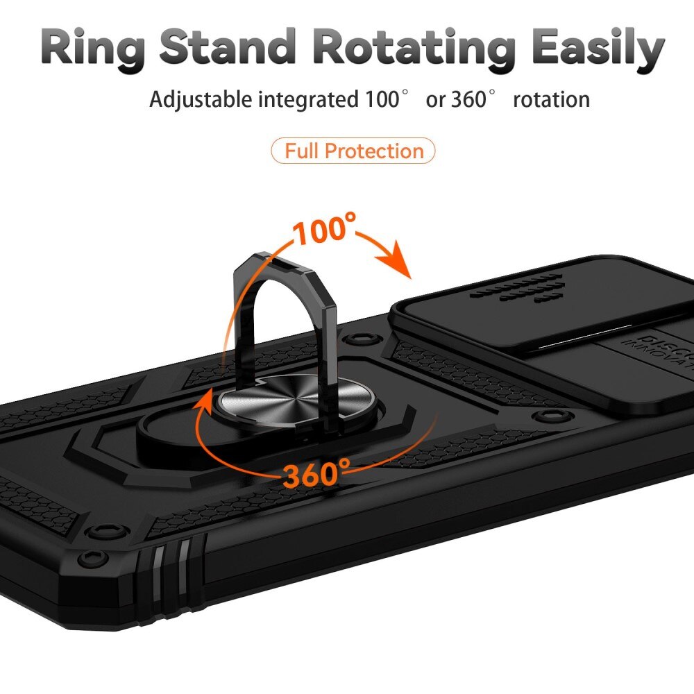 Hybridikuori Ring + Kamerasuojalla Samsung Galaxy A23 Musta