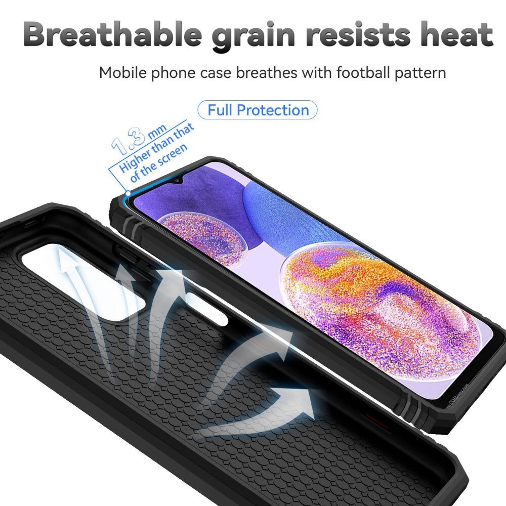 Hybridikuori Ring + Kamerasuojalla Samsung Galaxy A23 Musta