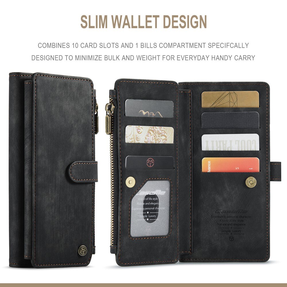 Zipper Wallet Samsung Galaxy A13 Musta