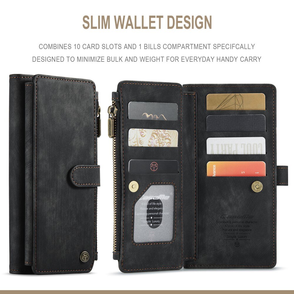 Zipper Wallet Samsung Galaxy A13 musta