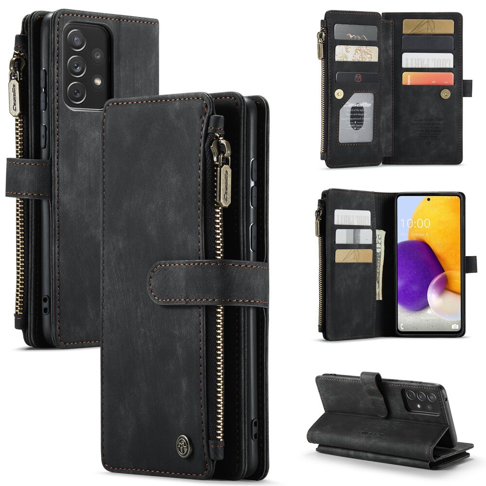 Zipper Wallet Samsung Galaxy A13 musta