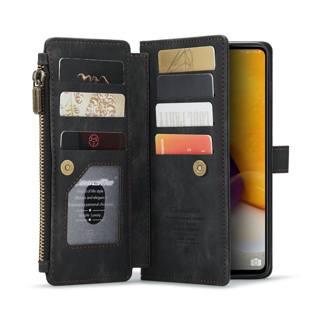 Zipper Wallet Samsung Galaxy A13 Musta