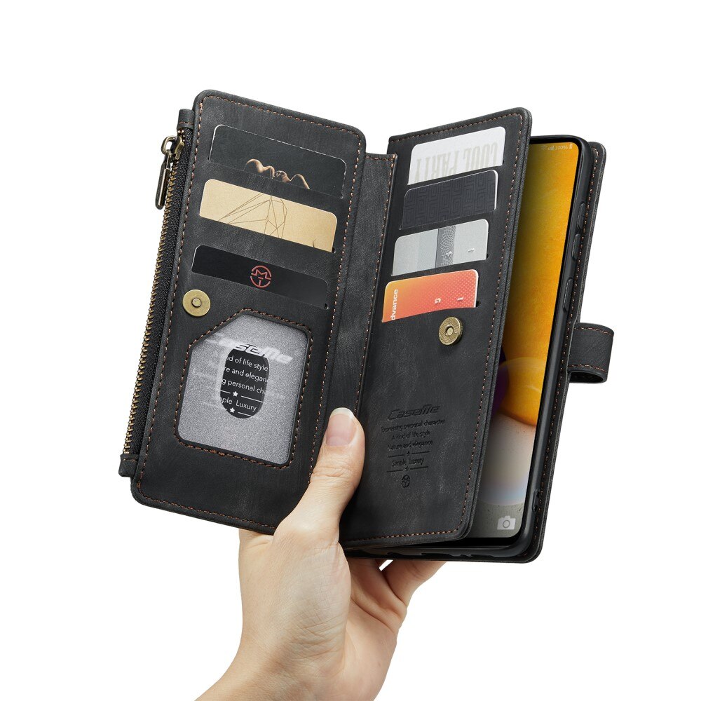 Zipper Wallet Samsung Galaxy A13 Musta