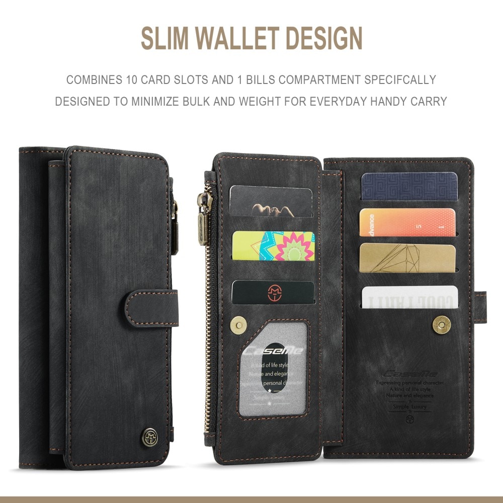 Zipper Wallet Samsung Galaxy A04s Musta