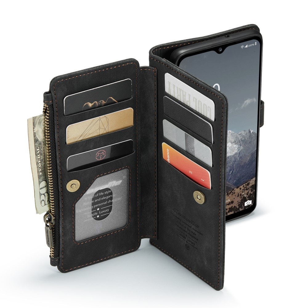Zipper Wallet Samsung Galaxy A04s Musta