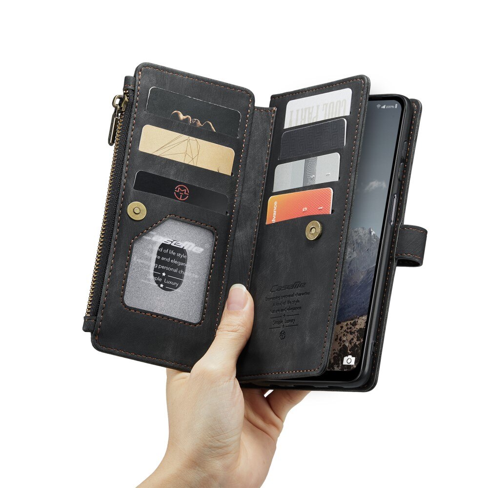 Zipper Wallet Samsung Galaxy A04s Musta
