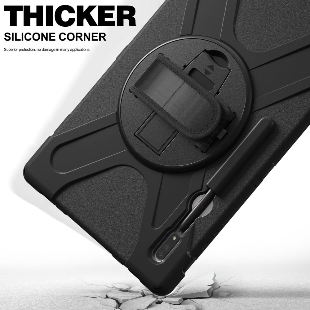 Iskunkestävä Hybridikuori Samsung Galaxy Tab S8 Ultra musta