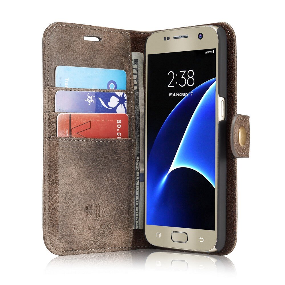 Magnet Wallet Samsung Galaxy S7 Ruskea