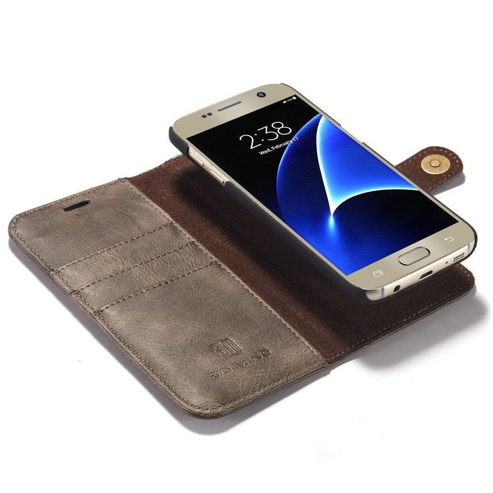 Magnet Wallet Samsung Galaxy S7 Ruskea