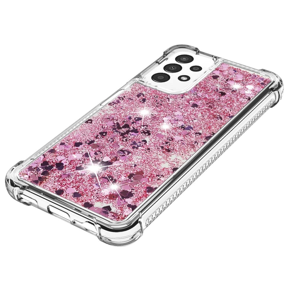 Glitter Powder TPU Case Samsung Galaxy A13 vaaleanpunainen