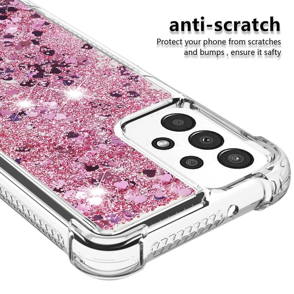 Glitter Powder TPU Case Samsung Galaxy A13 vaaleanpunainen