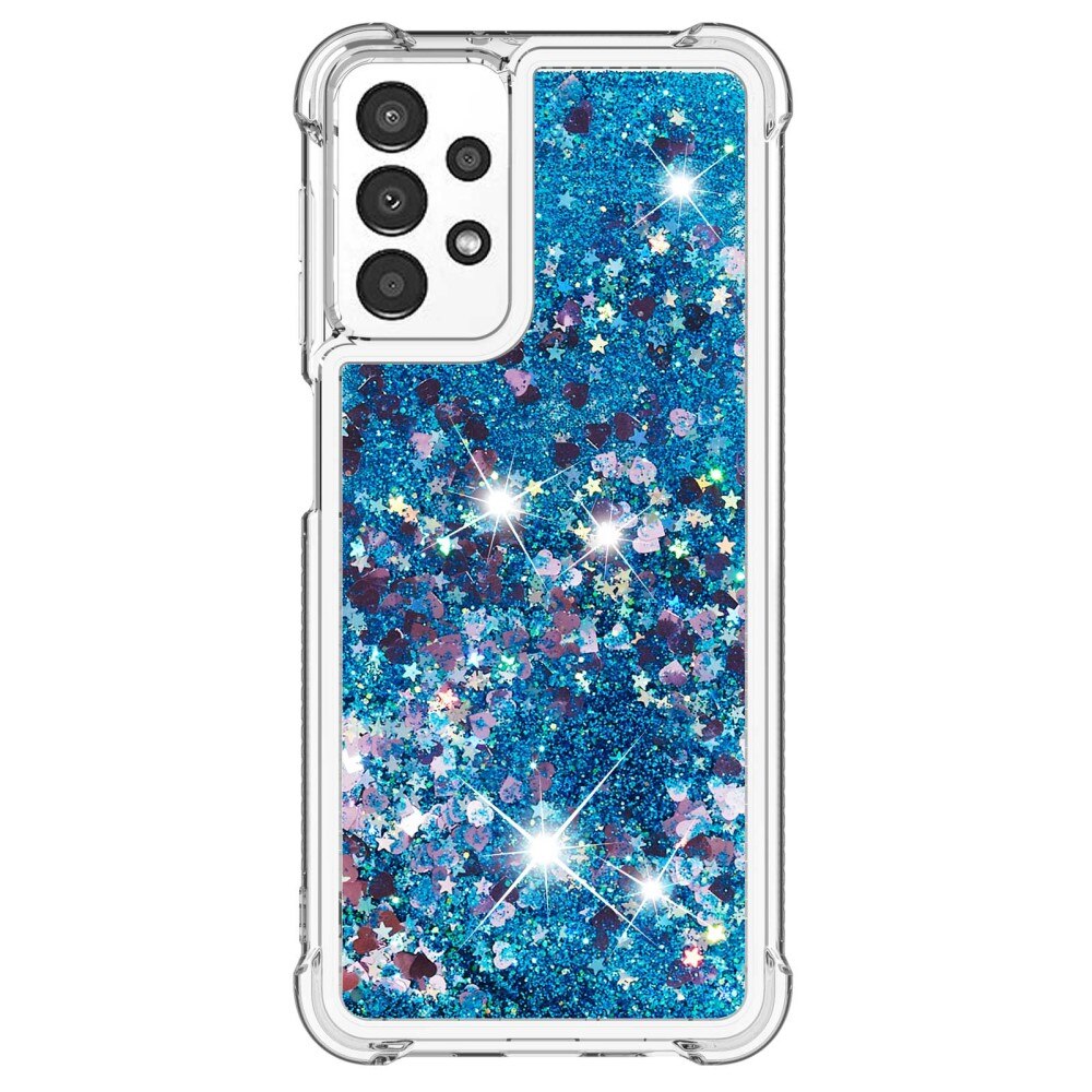 Glitter Powder TPU Case Samsung Galaxy A13 sininen