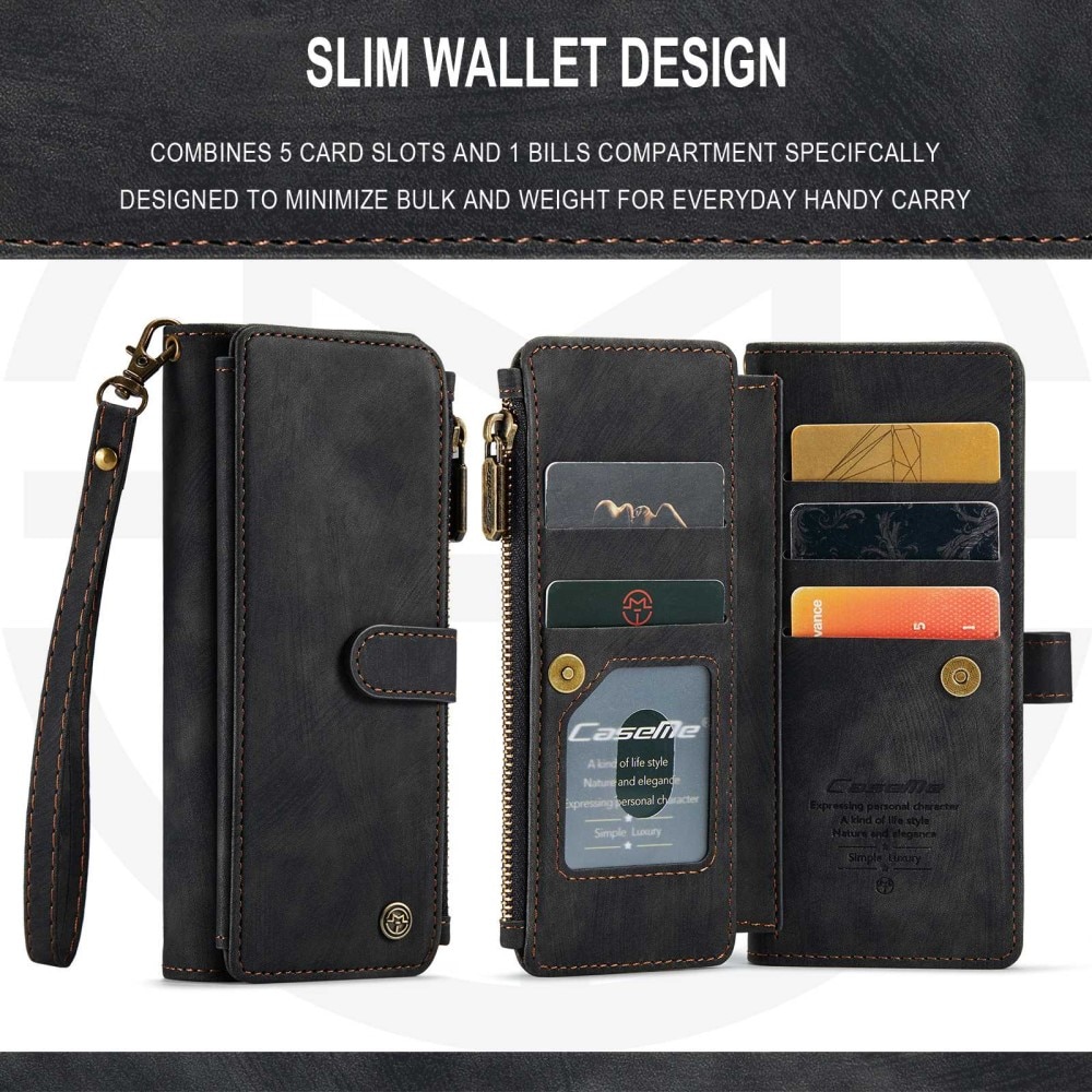 Zipper Wallet Samsung Galaxy Z Fold 3 musta