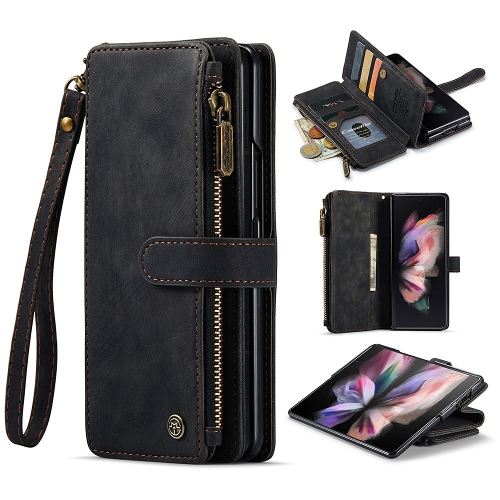 Zipper Wallet Samsung Galaxy Z Fold 3 musta