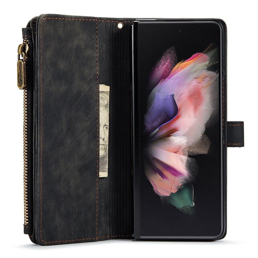 Zipper Wallet Samsung Galaxy Z Fold 3 musta