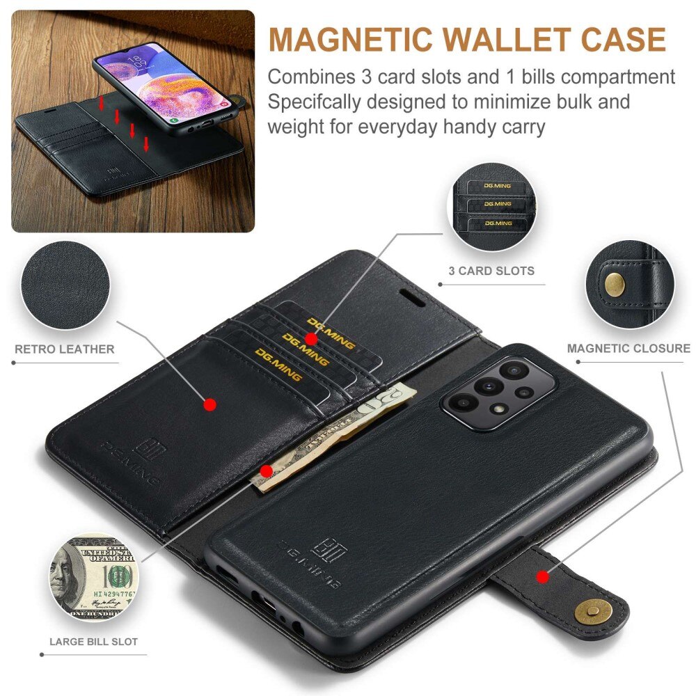Magnet Wallet Samsung Galaxy A23 Musta