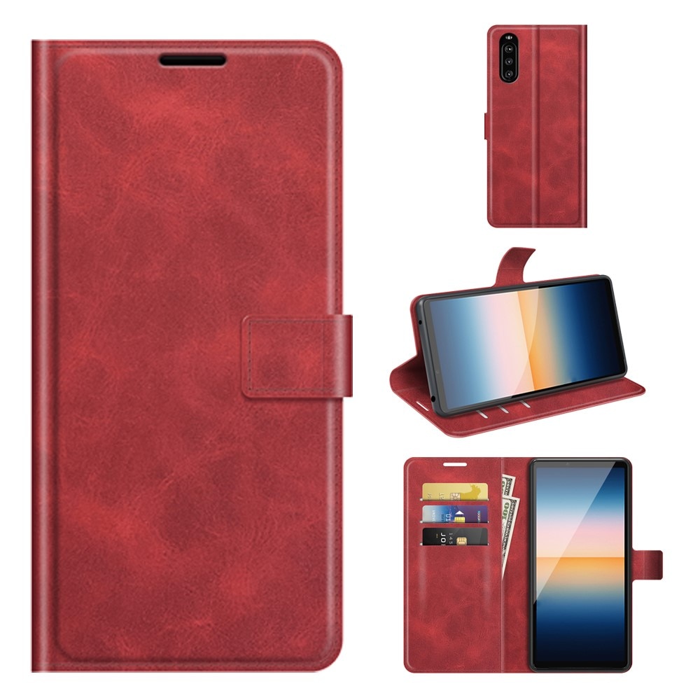 Leather Wallet Sony Xperia 10 III Red
