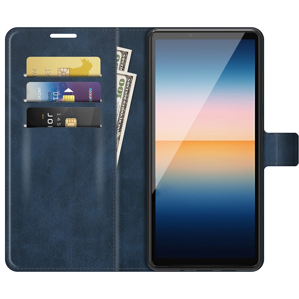 Leather Wallet Sony Xperia 10 III Blue