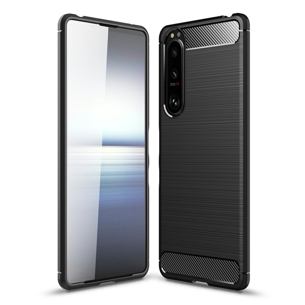 Sony Xperia 5 III Kuori TPU Brushed Musta