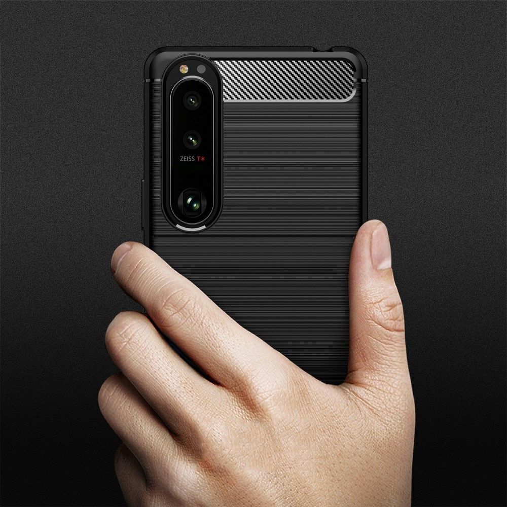 Sony Xperia 5 III Kuori TPU Brushed Musta