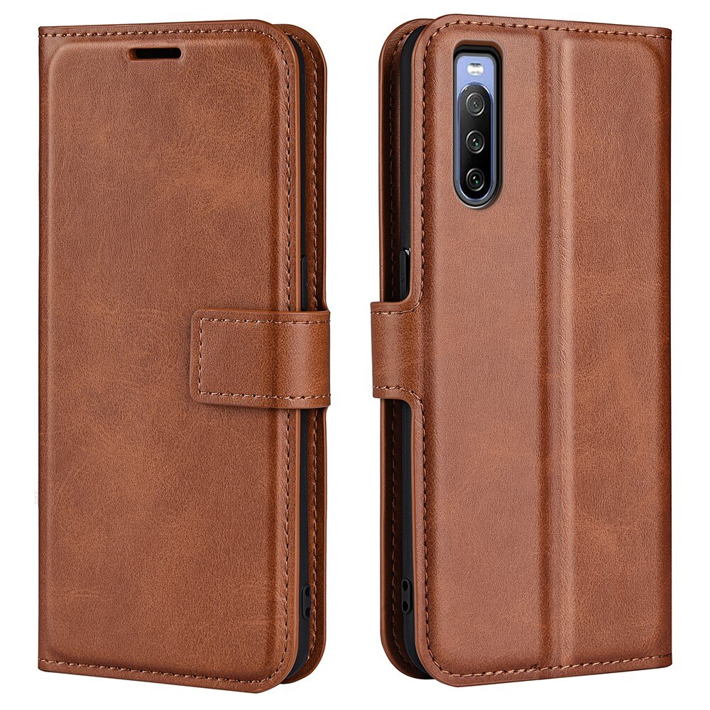 Leather Wallet Sony Xperia 10 IV Brown