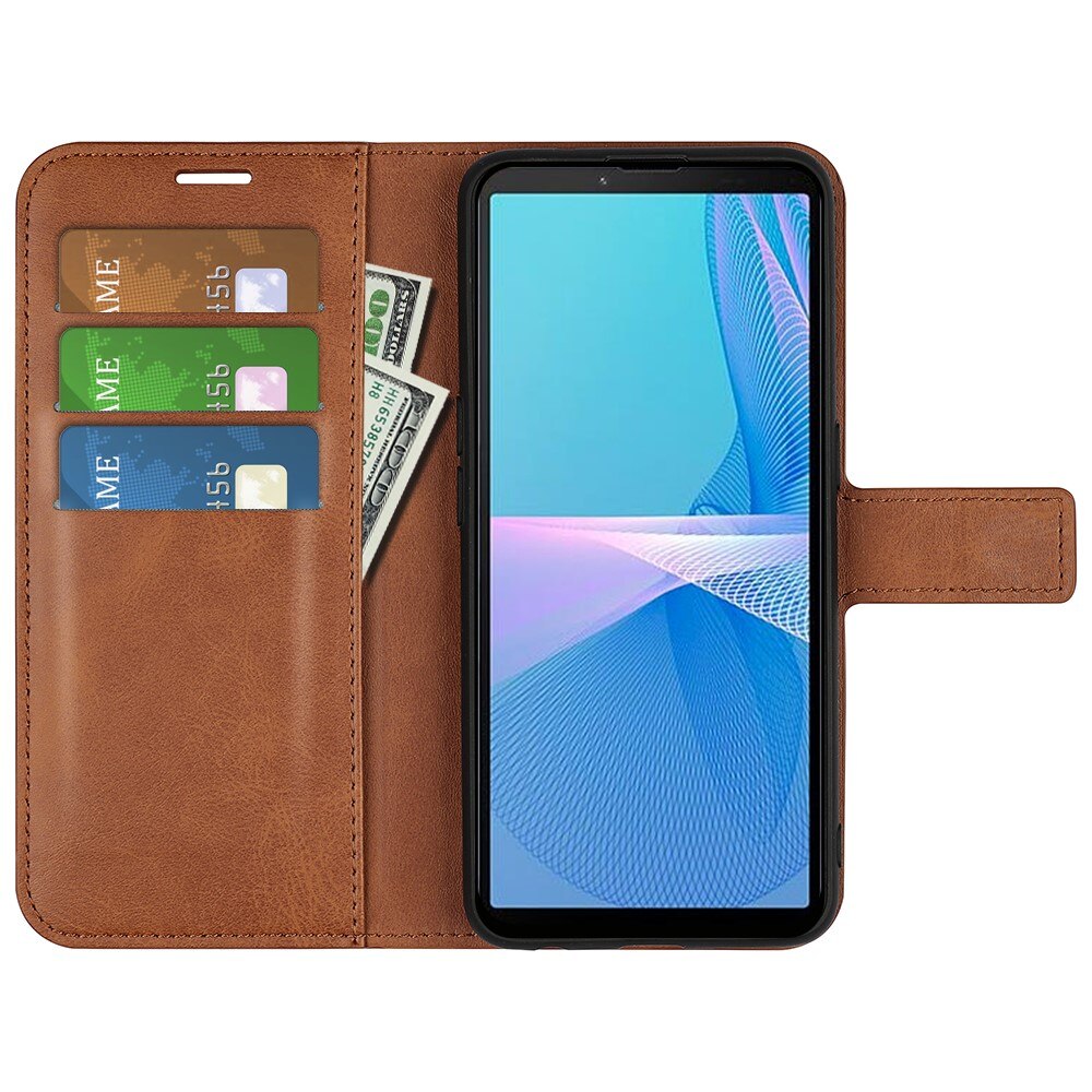 Leather Wallet Sony Xperia 10 IV Brown