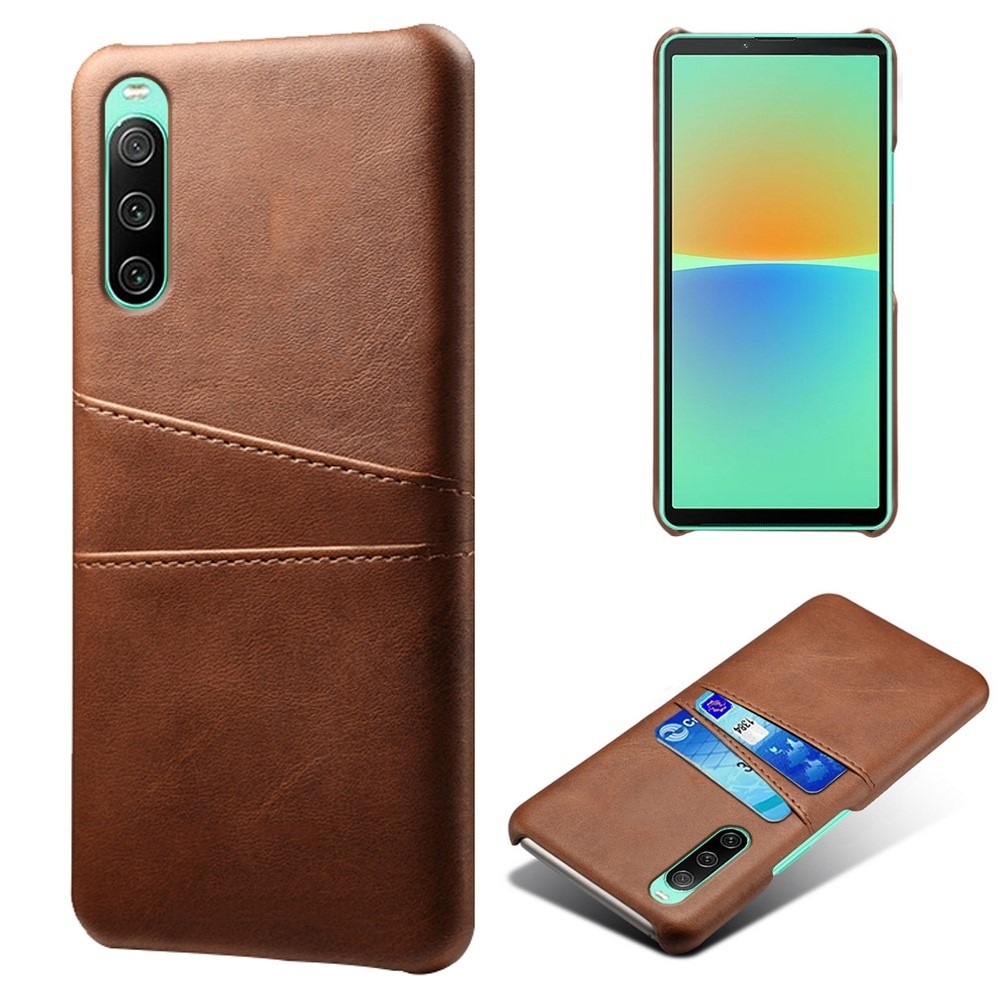 Card Slots Case Sony Xperia 10 IV ruskea