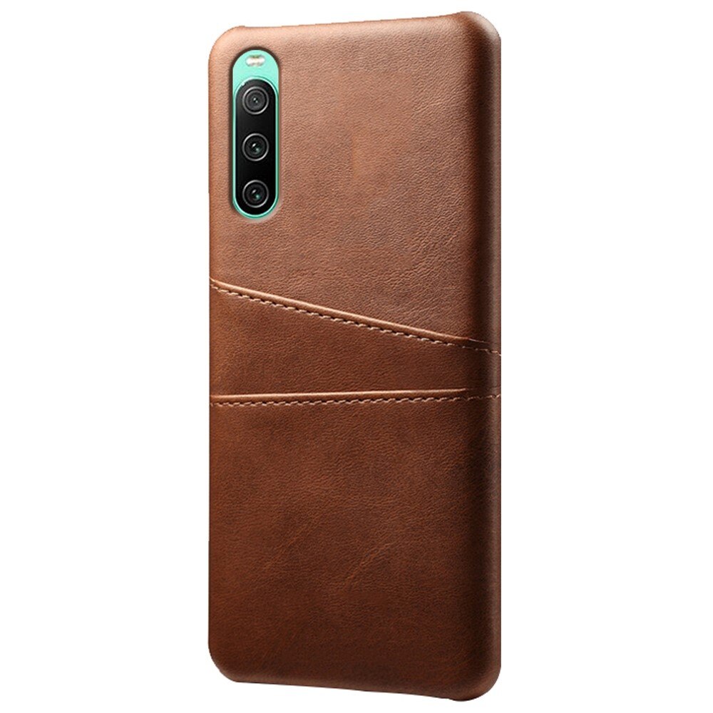 Card Slots Case Sony Xperia 10 IV ruskea