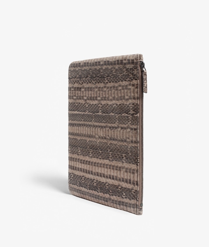 Small Clutch Due Real Water Snake/Calf Nude