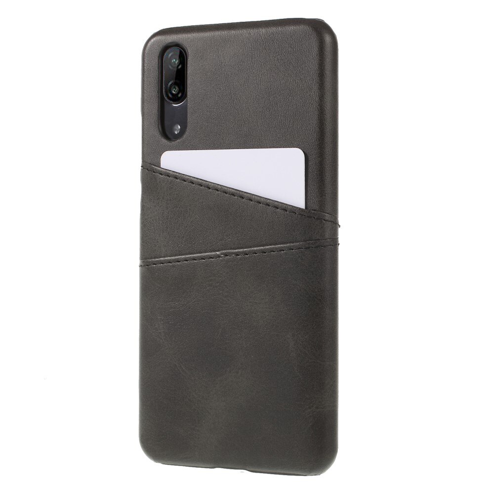 Card Slots Case Huawei P20 musta