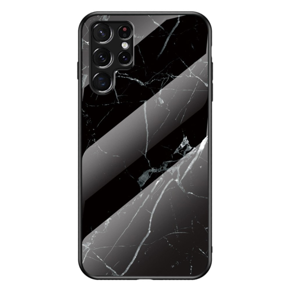 Panssarilasi Kuori Samsung Galaxy S22 Ultra musta marmori